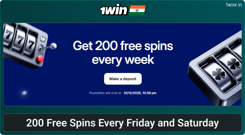 Get free spins at 1win India