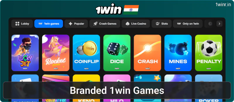 Play branded games at 1win India