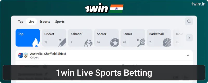 Place a Live Bet on 1Win IN