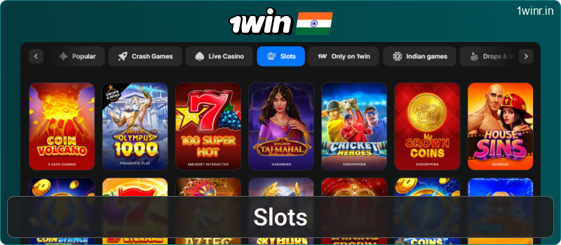 Play 1win slots for Indians